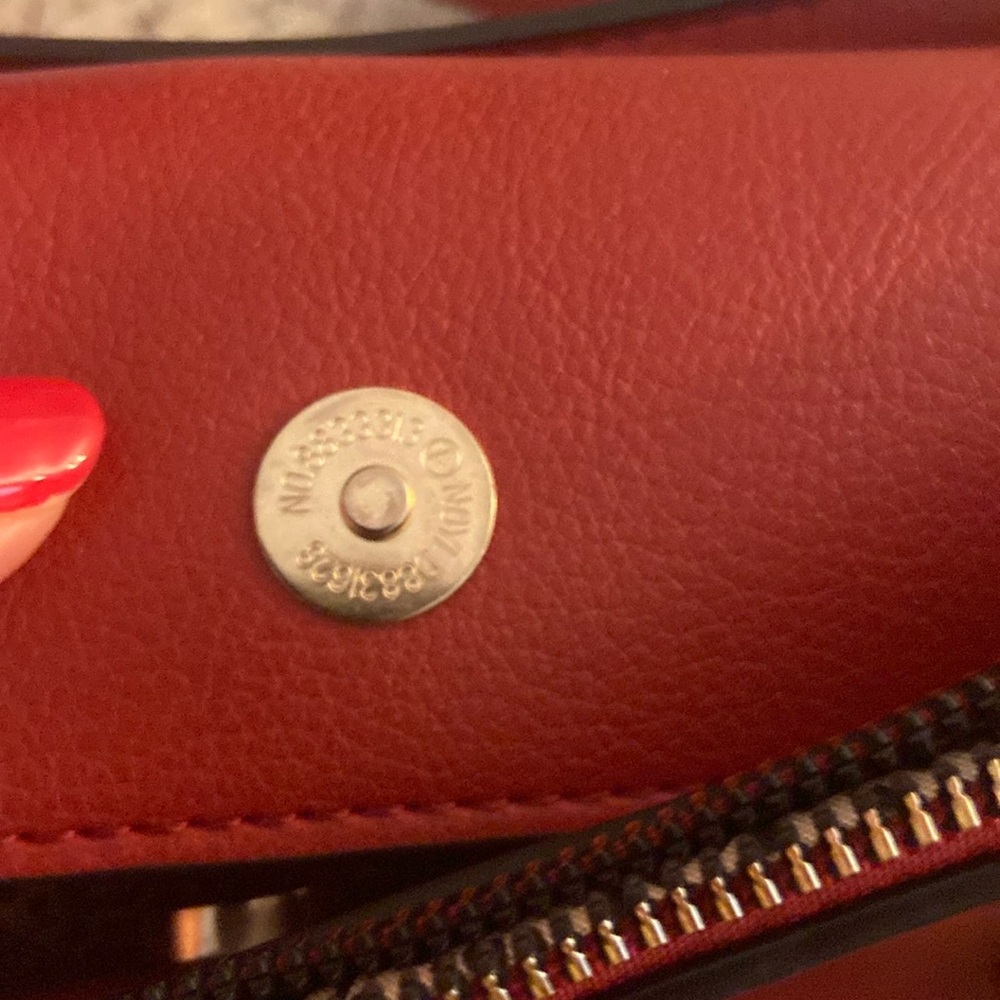 Chic Red Leather Women's purse
